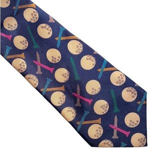 Vintage Lilian Vernon Tie Golf Balls and Tees 100% Silk